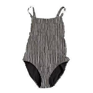Athleta Women’s S Black White Striped Hermosa One Piece Bathing Swim Suit